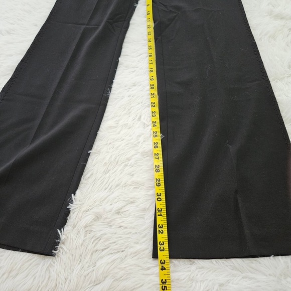 Elie Tahari Women's Black Wool Lace Side Bootcut Leg‎ Trousers. Size 8 - Picture 11 of 12